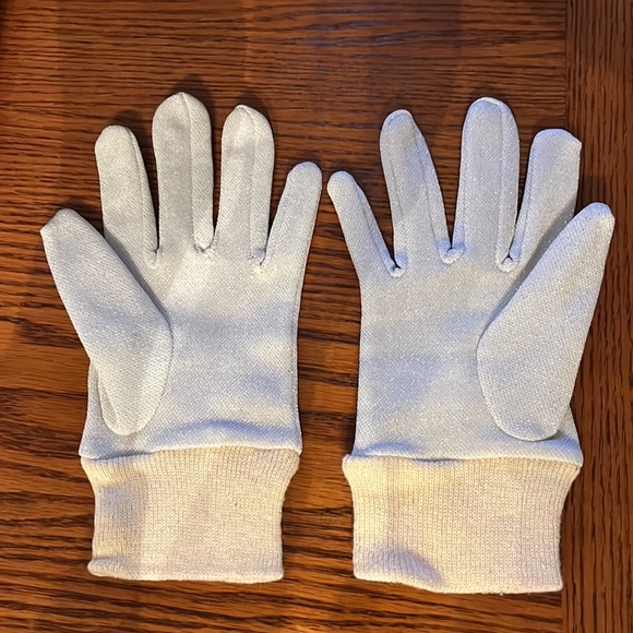 Women’s Thermal Glove Liners Metallic/Poly/Nylon/Cotton Winter Outdoor White - Picture 2 of 3